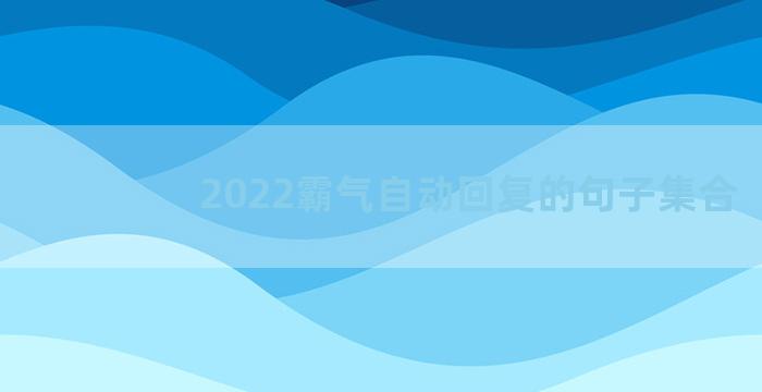 2022霸气自动回复的句子集合