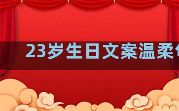 23岁生日文案温柔句子