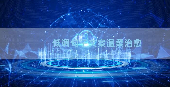 低调句子文案温柔治愈