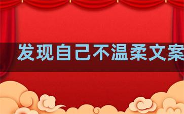 发现自己不温柔文案句子