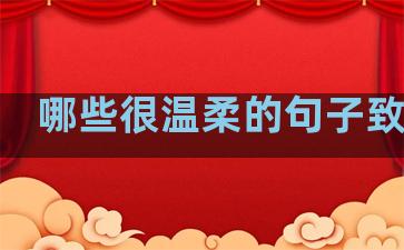 哪些很温柔的句子致自己