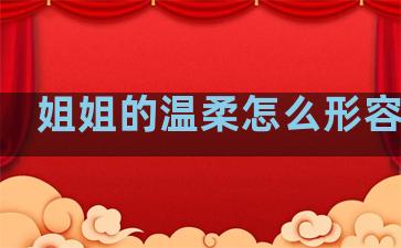 姐姐的温柔怎么形容句子