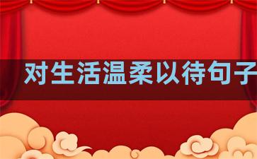 对生活温柔以待句子说说