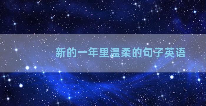 新的一年里温柔的句子英语