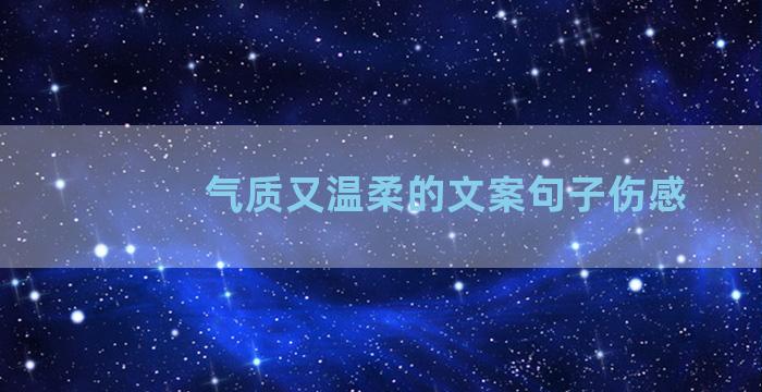 气质又温柔的文案句子伤感