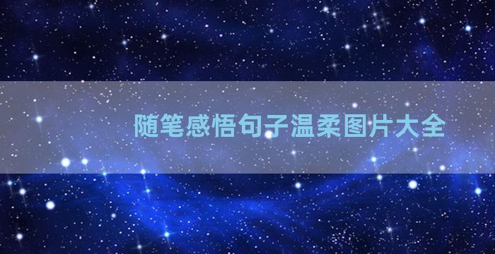 随笔感悟句子温柔图片大全